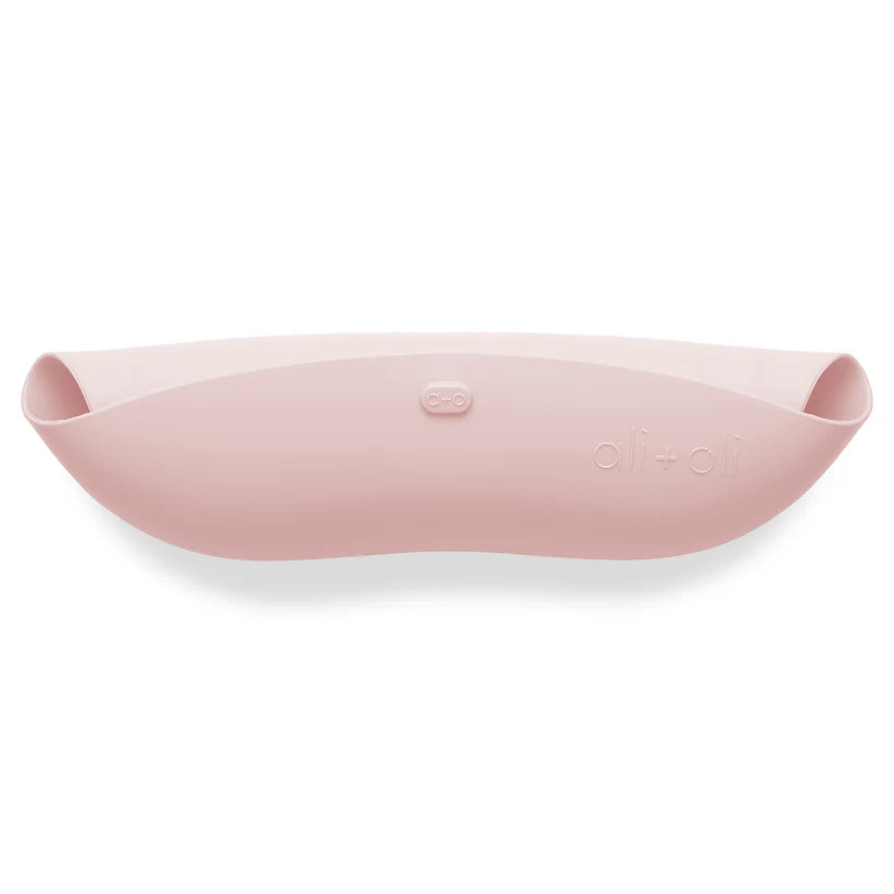 Ali+Oli Silicone Roll-Up Baby Bib (True Pink)