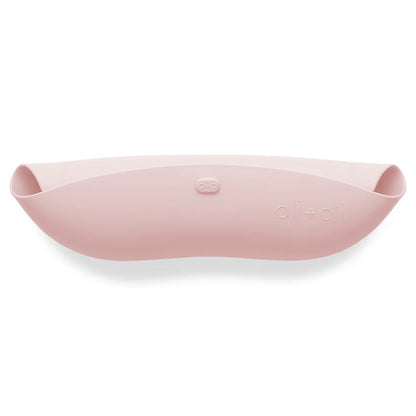 Ali+Oli Silicone Roll-Up Baby Bib (True Pink)