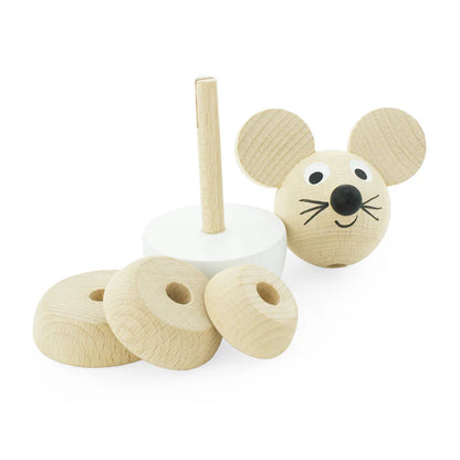 Miva Vacov Wooden Mouse Stacking Puzzle - Hobbs ✨ Available for Engraving!