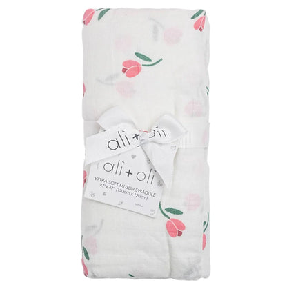 Ali+Oli Muslin Swaddle Blanket (Tulip)