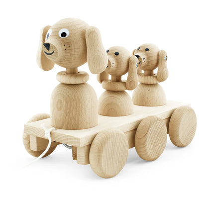 Miva Vacov Wooden Pull Along Dog Family ✨ Available for Engraving!