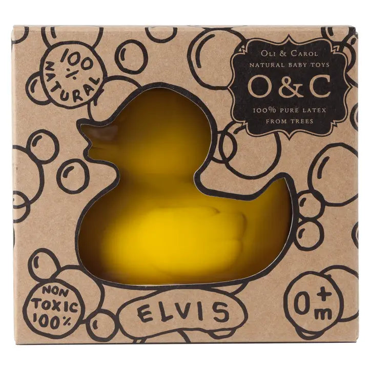 OLI&CAROL Elvis the Duck Yellow Bath Toy