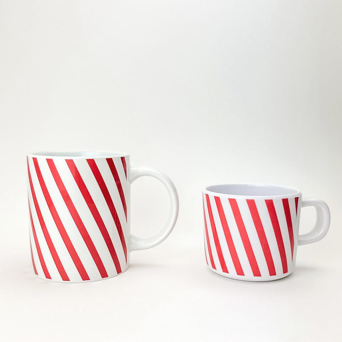 Helmsie Peppermint Stripe Two of a Kind Cup Set