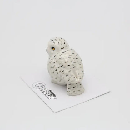 Little Critterz Ghost Snowy Owl Porcelain Miniature