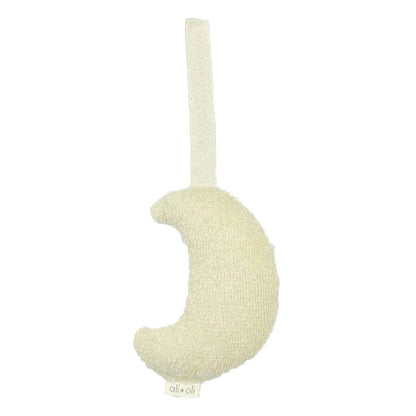 Ali+Oli Plush Moon Pacifier Holder (Terry Cloth)