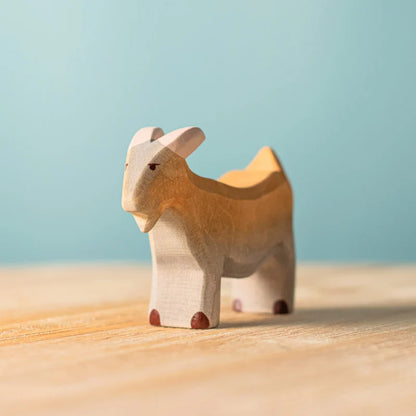 Bumbu Toys Handcrafted Wooden Billy Goat Figurine