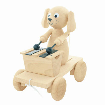 Miva Vacov Wooden Pull Along Dog With Xylophone - Margot ✨ Available for Engraving!