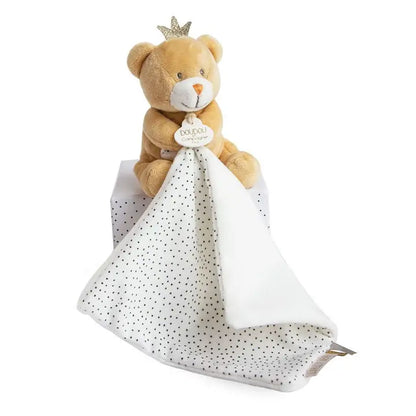 Doudou et Compagnie Little King Bear Plush with Doudou Baby Blanket