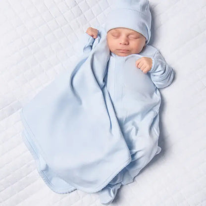 Magnolia Baby Essentials Solid Blue Blanket