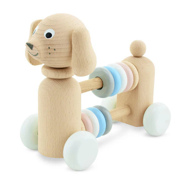 Miva Vacov Wooden Dog With Beads - Layla ✨ Available for Engraving!