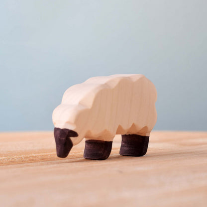 Bumbu Toys Handcrafted Wooden Sheep Eating Figurine