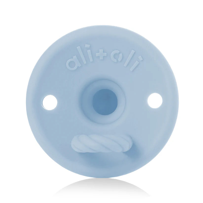 Ali+Oli Pacifier Set Round (Iron & Sky)