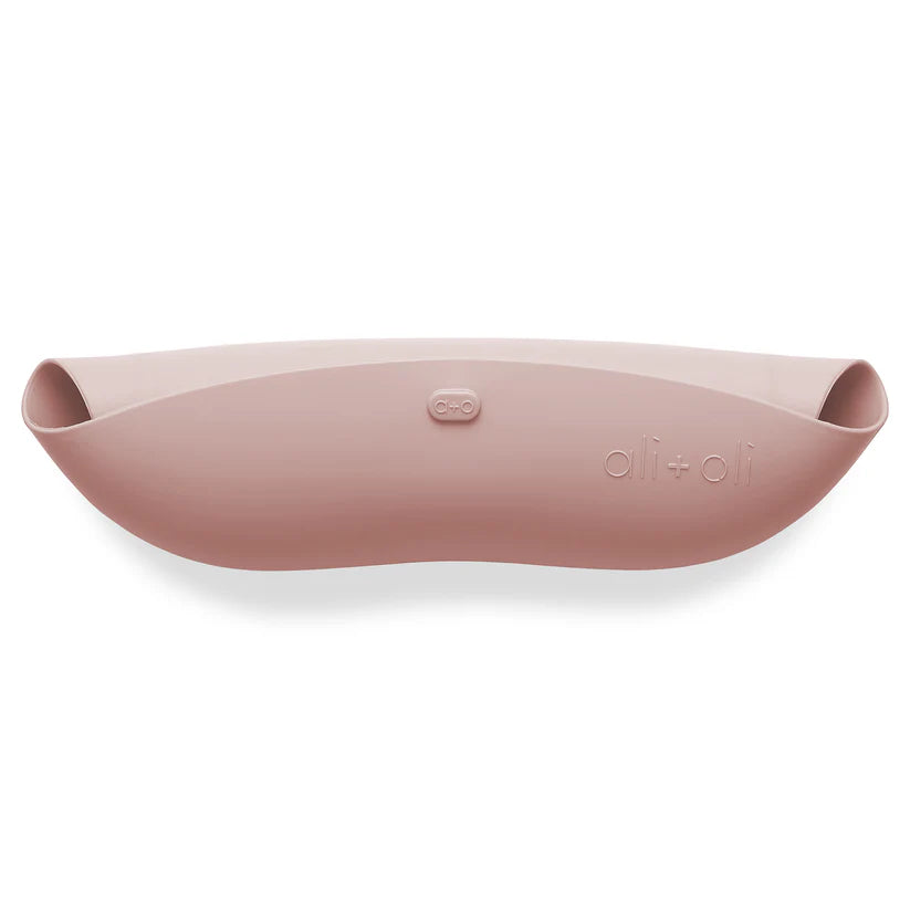 Ali+Oli Silicone Roll-Up Baby Bib (Soft Blush)