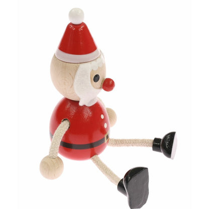 Miva Vacov Wooden Toy Santa Figurine in Red