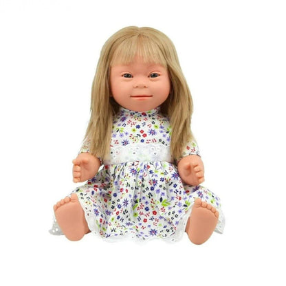 Tyber Blonde Baby Doll Girl with Down Syndrome - Long hair