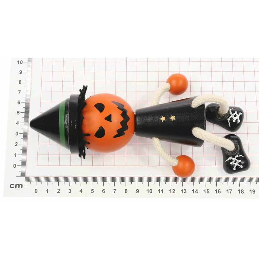 Miva Vacov Wooden Sitting Pumpkin Figurine