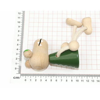 Miva Vacov Wooden Sitting Crocodile Figurine