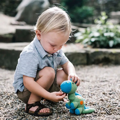 Pebble Stegosaurus Plush Dino - Green