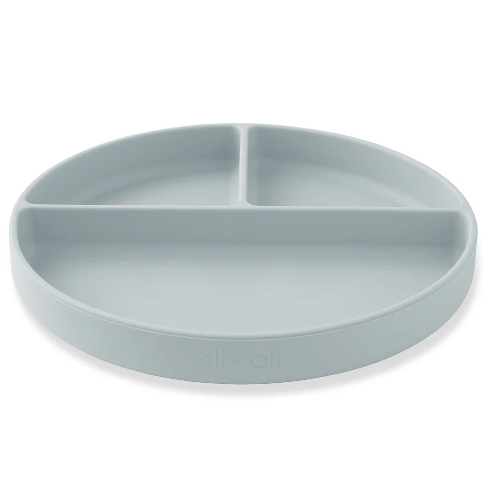 Ali+Oli Silicone Divided Suction Plate (Sky)