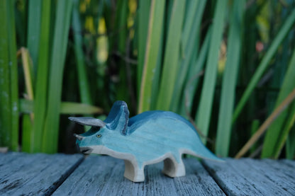 HOLZWALD Handmade Wooden Triceratops