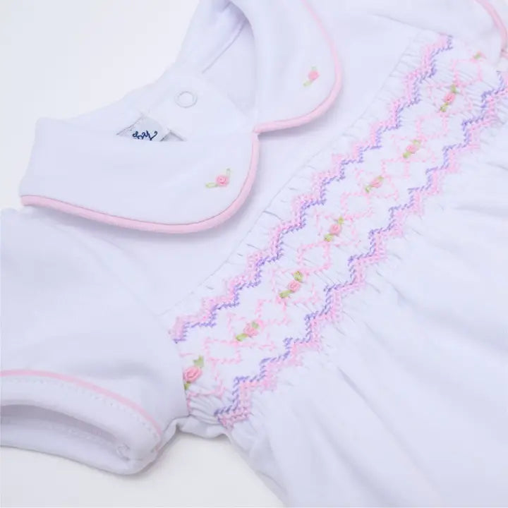 Magnolia Baby Hazel Smocked Diaper Cover Set - Pink