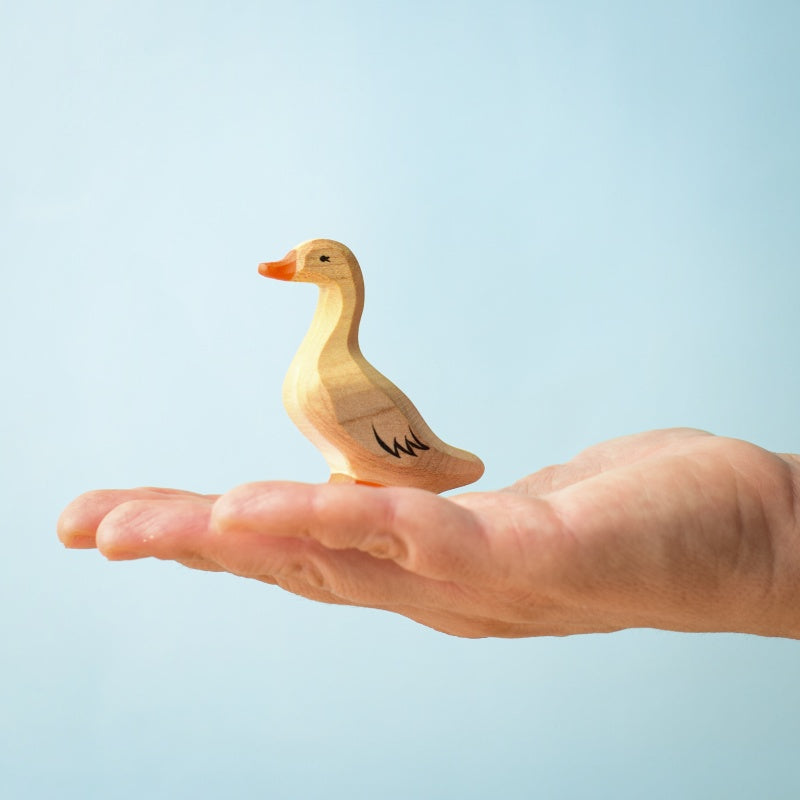 Bumbu Toys Handcrafted Wooden Domestic Duck Figurine