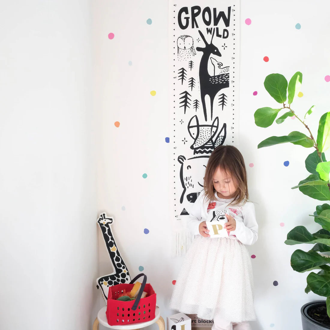 Wee Gallery Canvas Growth Chart - Woodland