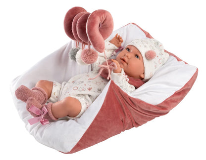 Llorens 16.5" Articulated Newborn Alondra with Activity Cushion