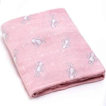 Ali+Oli Muslin Swaddle Blanket (Rag Doll Bunny)