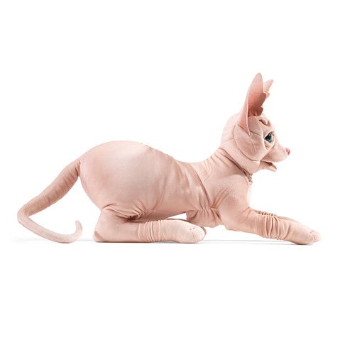 Folkmanis Puppets Realistic Plush Animal Hand Puppet Cat, Sphynx 22"L