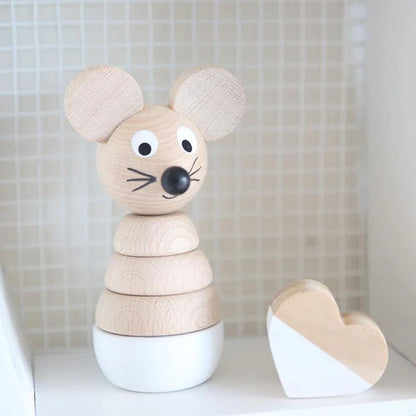 Miva Vacov Wooden Mouse Stacking Puzzle - Hobbs ✨ Available for Engraving!