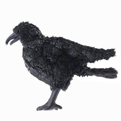 Folkmanis Puppets Realistic Plush Animal Hand Puppet Crow, 11"L