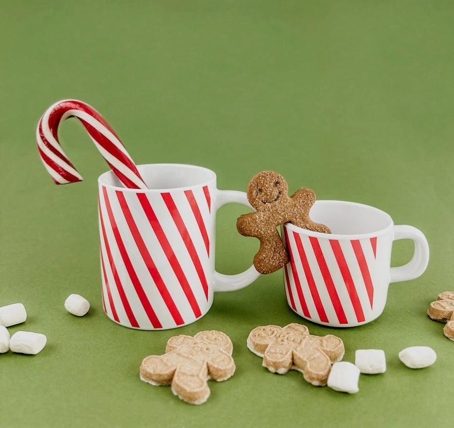 Helmsie Peppermint Stripe Two of a Kind Cup Set