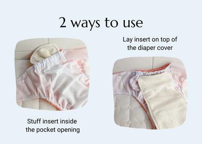 Seedling Family Cloth Diaper Pocket Style – Stay Dry Effect – Natural Bamboo