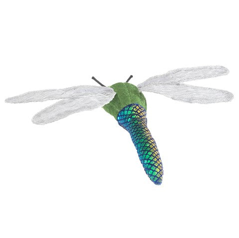 Folkmanis Puppets Realistic Plush Animal Finger Puppet Mini Dragonfly, 7"L