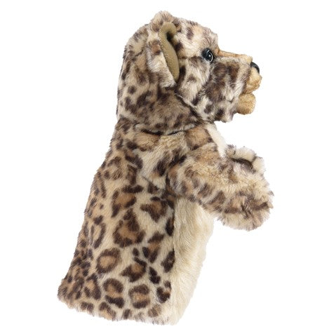 Folkmanis Puppets Realistic Plush Animal Leopard Cub Stage Puppet 14"T