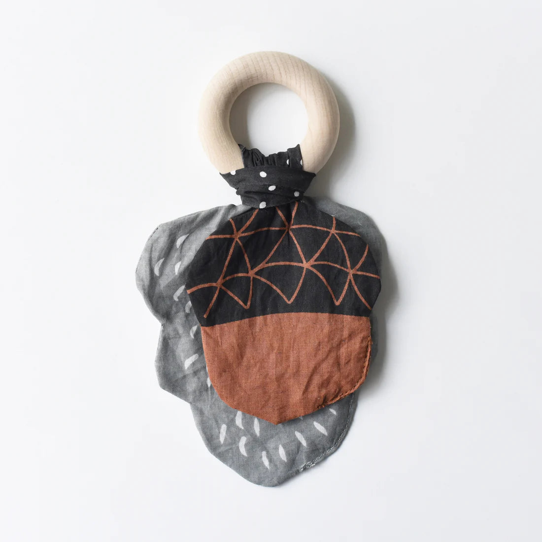 Wee Gallery Crinkle Teether - Acorn