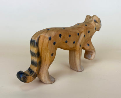 Green Taiga Toys Handmade Wooden Cheetah