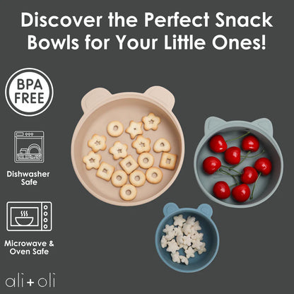 Ali+Oli (3pc) Stackable Snack Bowl Set (Blue Horizon)