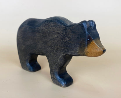 Green Taiga Toys Handmade Wooden Black Bear