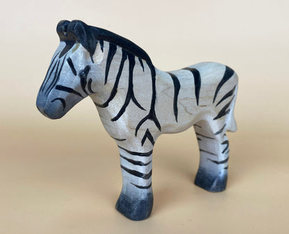 Green Taiga Toys Handmade Wooden Zebra