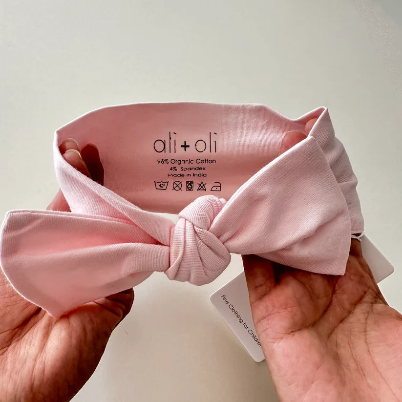 Ali+Oli Ultra-Soft Organic Cotton Knotted Bow (Blush)