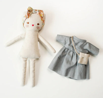 Alimrose Mini Lilly Kitty Grey Linen