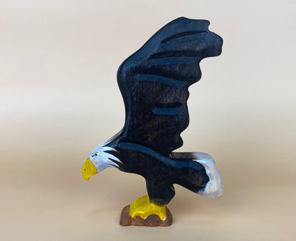 Green Taiga Toys Bald Eagle Flying Handmade Toy