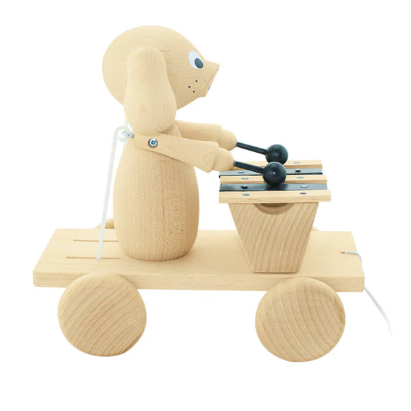 Miva Vacov Wooden Pull Along Dog With Xylophone - Margot ✨ Available for Engraving!