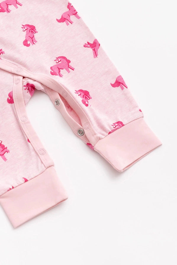 Monica + Andy Kimono Tie One-Piece - Pink Unicorns