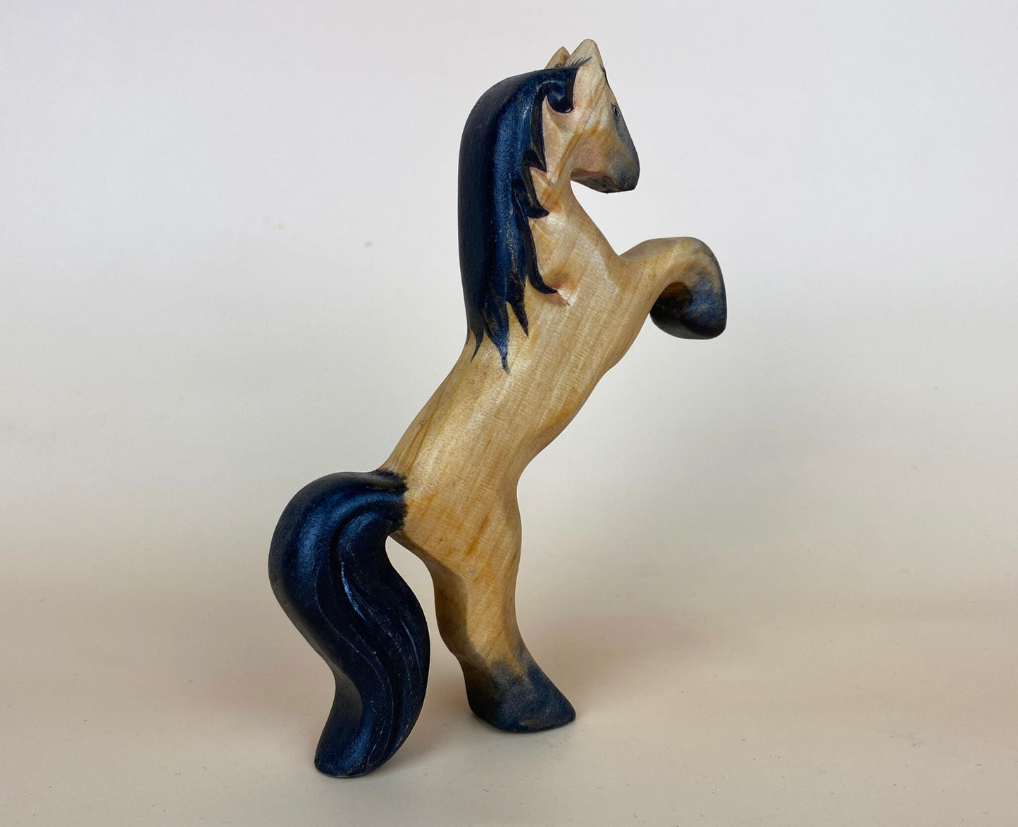 Green Taiga Toys Handmade Wooden Horse Rears Up