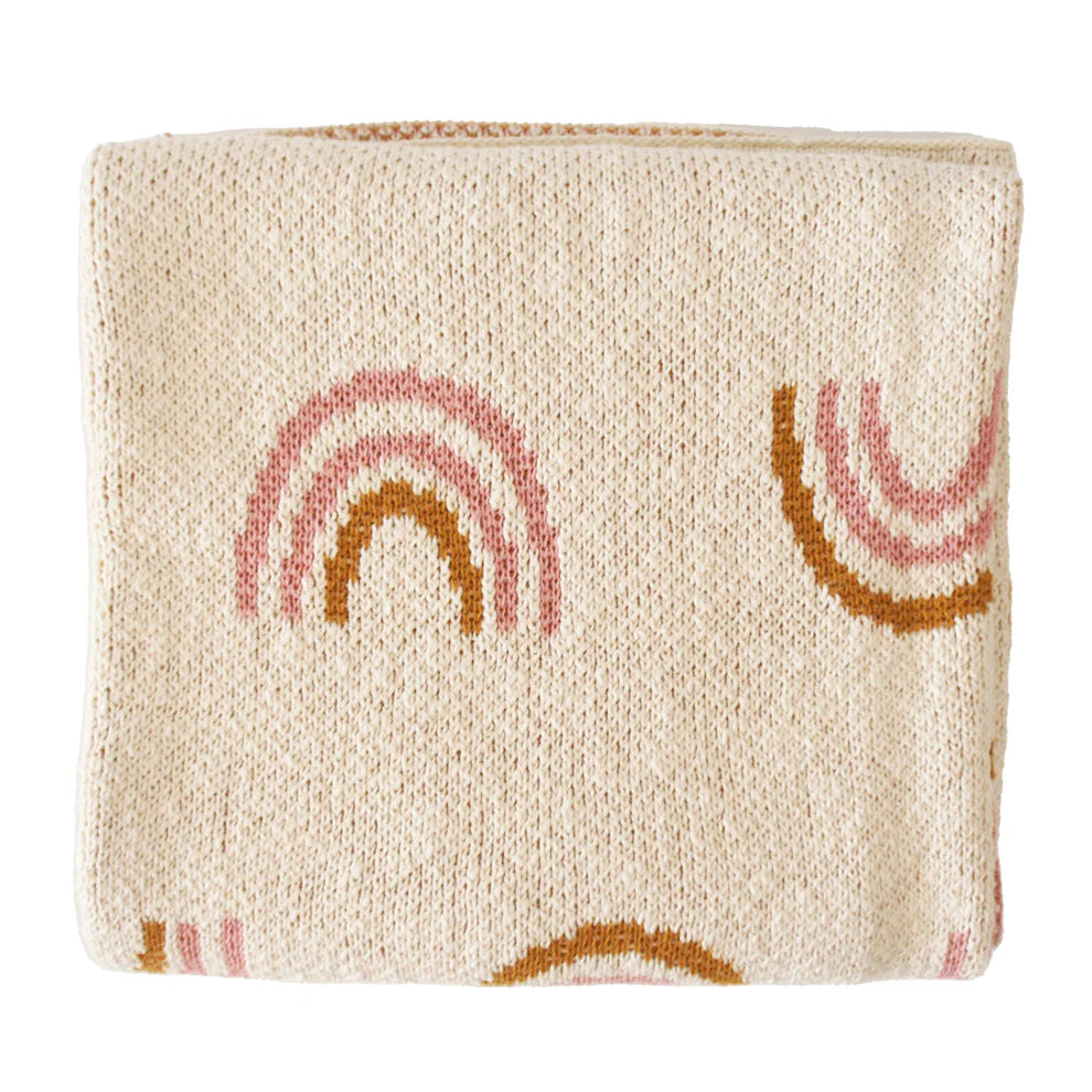 Alimrose Rainbow Baby Blanket Pink