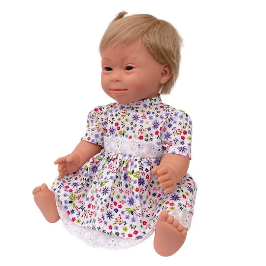 Tyber Baby Doll Girl with Down Syndrome - Blonde