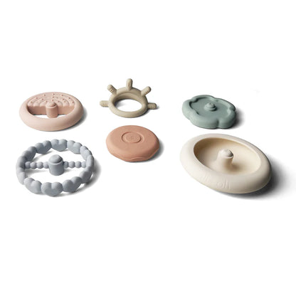 Ali+Oli Soft Silicone Stacking Ring Tower (6-pc) Sun